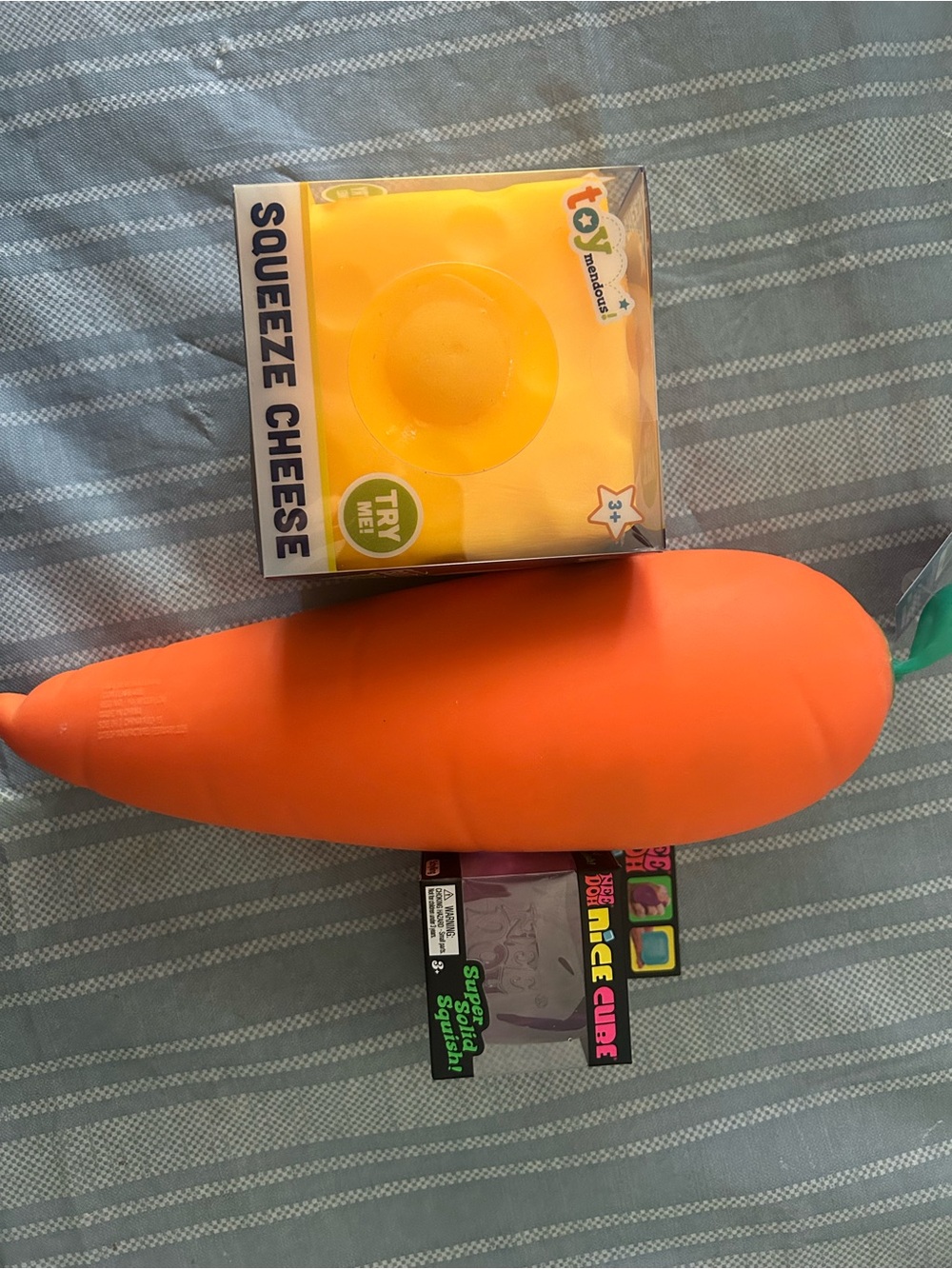 NeeDoh. Squishy cheese and carrot.